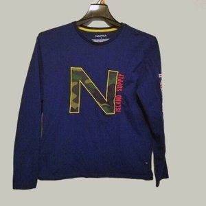 Nautica TShirt Spell-Out Long Sleeve Graphic